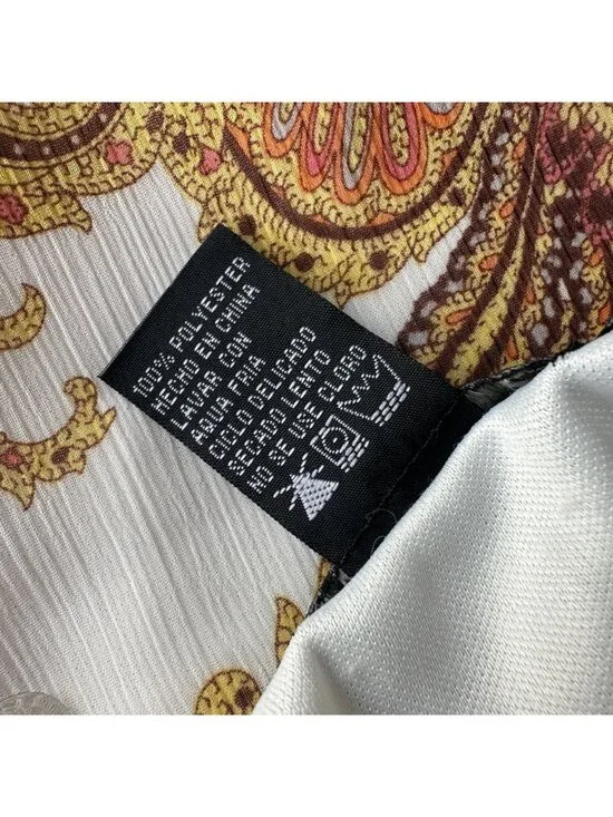 Vintage Rampage Womens Medium Top Paisley Tie Tank Blouse Lined Y2K 2000s Party - Picture 6 of 6